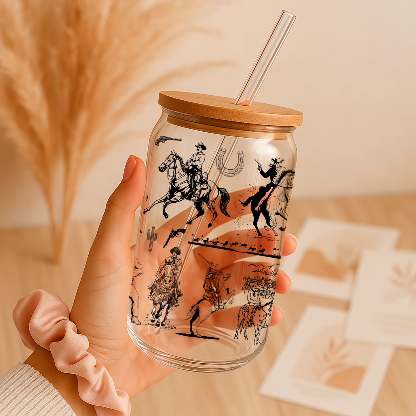Desert Vibes Glass Can Tumbler