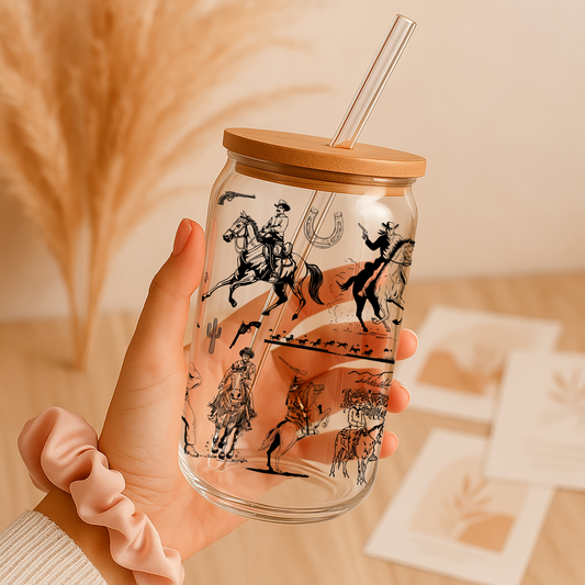 Desert Vibes Glass Can Tumbler